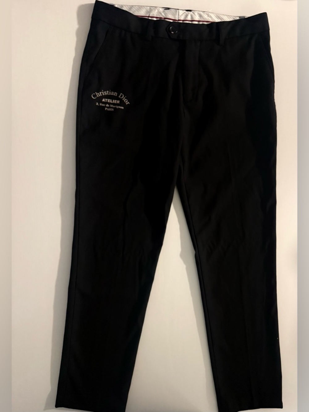 Dior Black Tailored Chinos with Subtle Logo